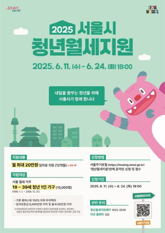 2025 서울시 청년월세지원 포스터. [서울시 제공]